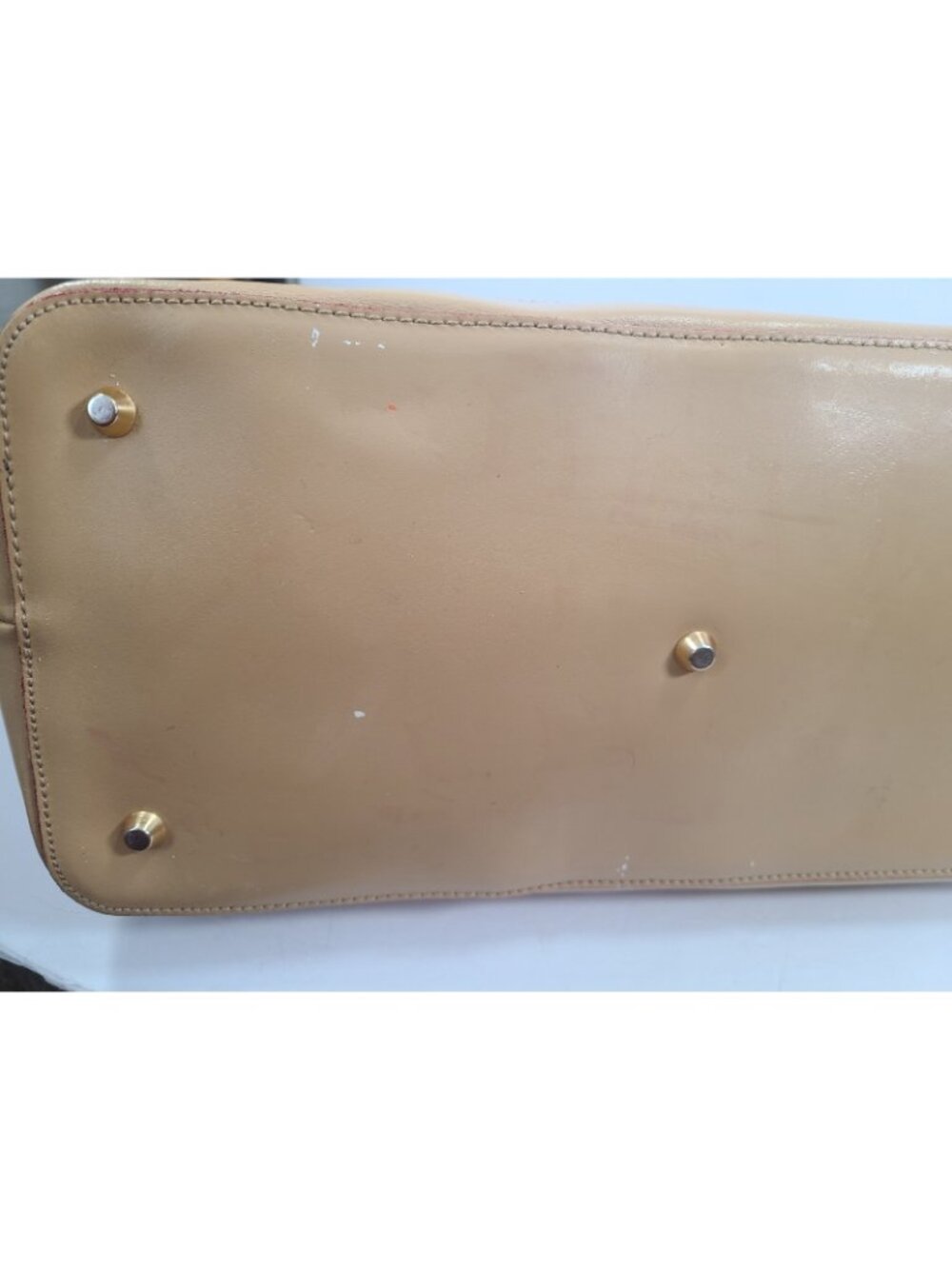 Arcadia Red Patent Satchel Top Handle Bag Gold Hardware Zip Closure Women - Picture 11 of 16
